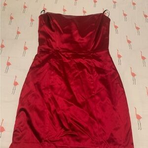 Bebe Scarlet Satin Gown